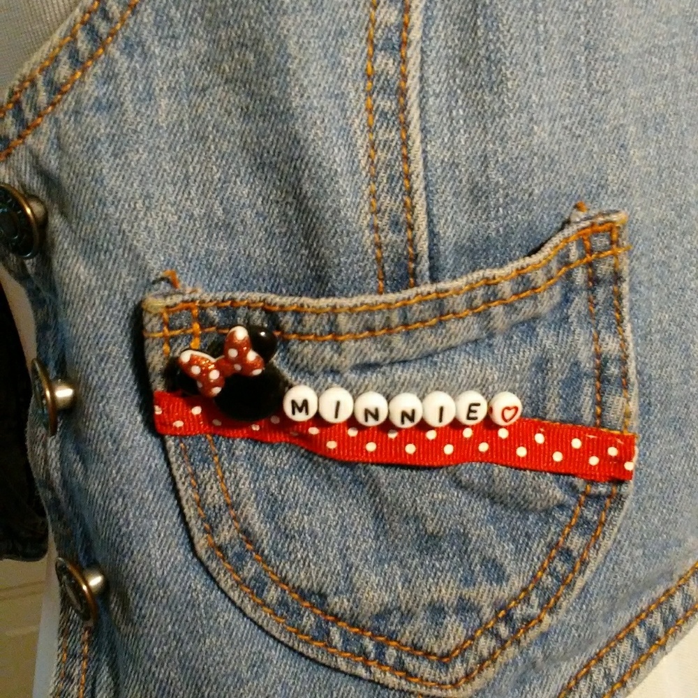 Customized Mickey Minnie denim vest - Picture 3 of 11